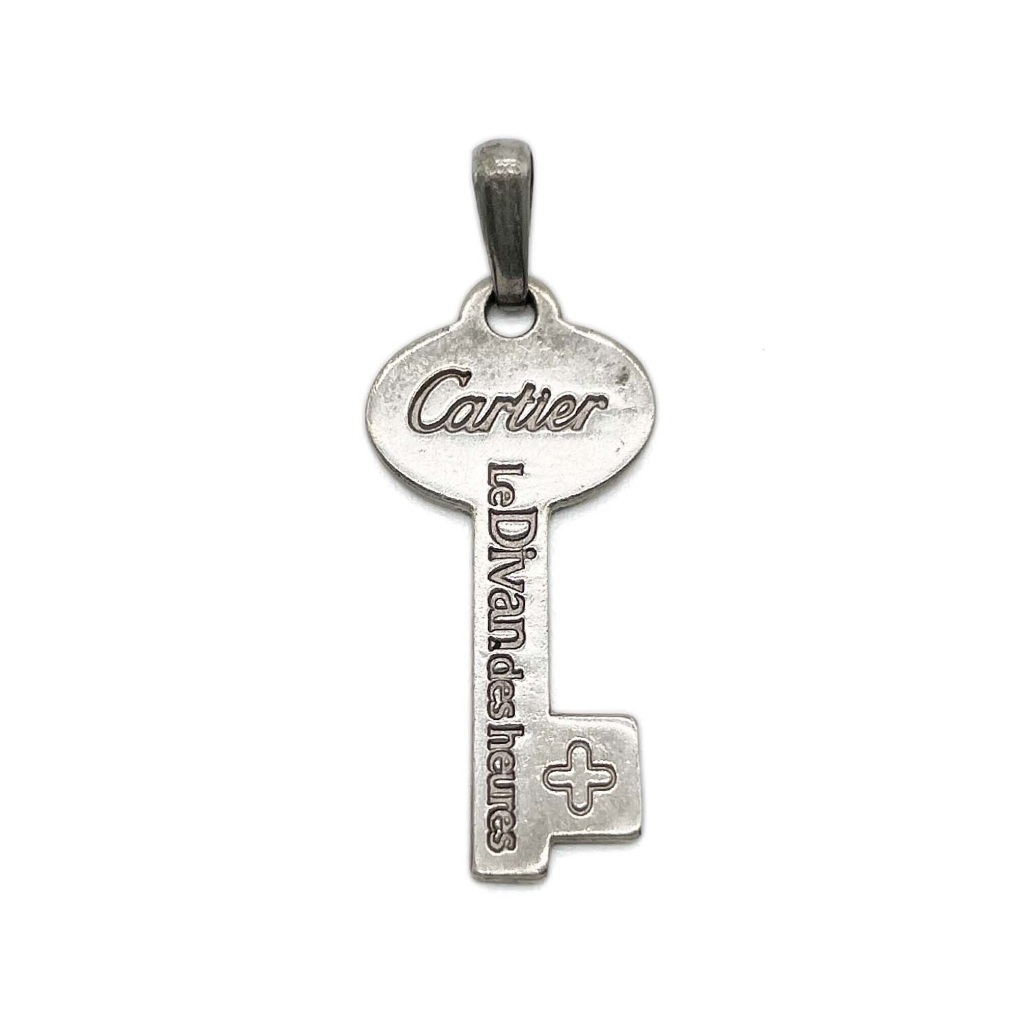 Cartier Le Divan Des Heures Pendant Charm, Metal, Silver, For Women.